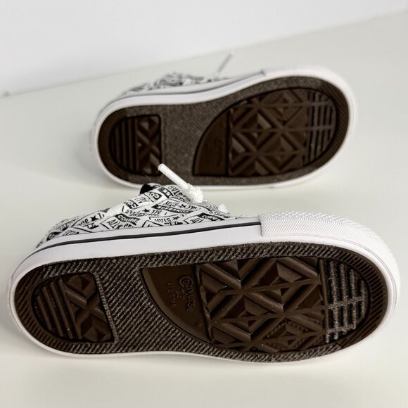 Converse All Star Canvas signature Sneakers - Black/White - Toddler Size 5 - Picture 7 of 9